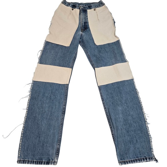 Levi's Other - VTG Levis 550 Jeans Reworked Inside Out Custom Exposed Pockets Blanket Stitch 26